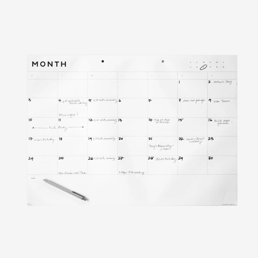 A2 Monthly Planner