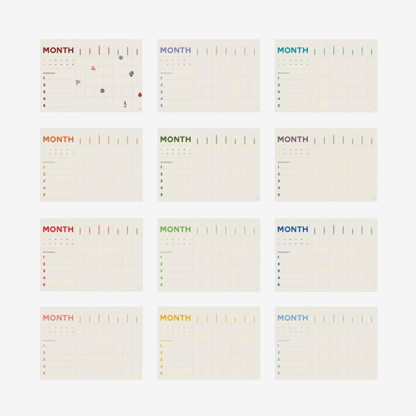 A2 Monthly Planner