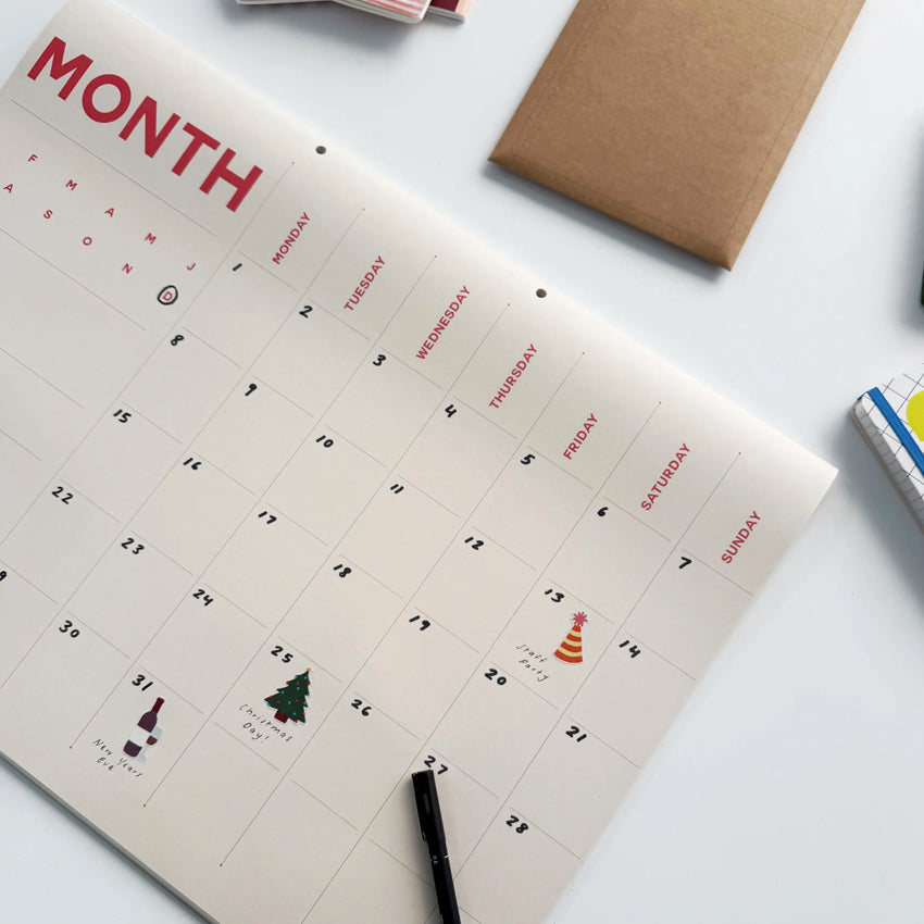 A2 Monthly Planner