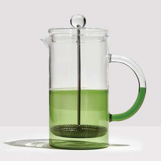 Two Tone Coffee Plunger | Clear + Green