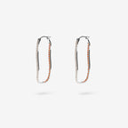 The Nina Gordon Fiasco Paved Hoops in Silver on a blank background