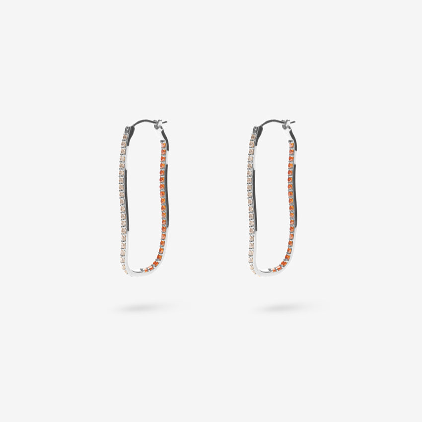 The Nina Gordon Fiasco Paved Hoops in Silver on a blank background