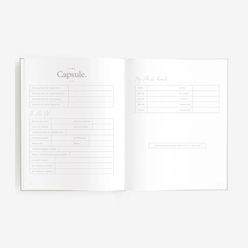Baby Book | Sage Stripe