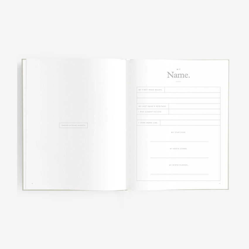 Baby Book | Sage Stripe