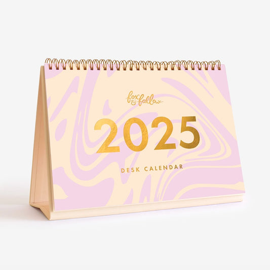 Fox & Fallow 2025 Aesthetica A5 Desk Calendar front cover on a blank background