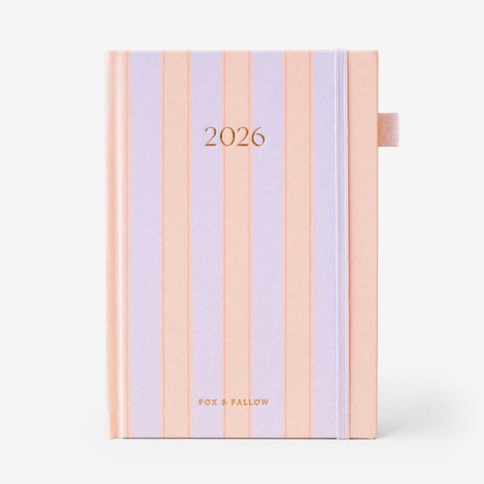 2026 A5 Academic Vertical Planner | Powder Stripe