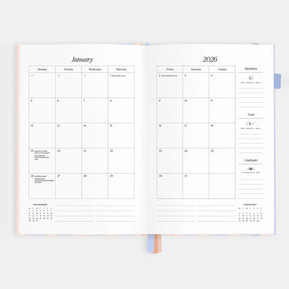 2026 A5 Academic Vertical Planner | Powder Stripe