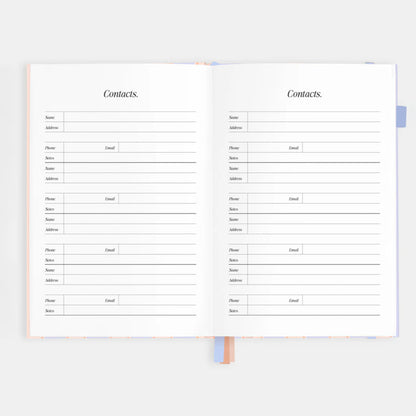 2026 A5 Academic Vertical Planner | Powder Stripe