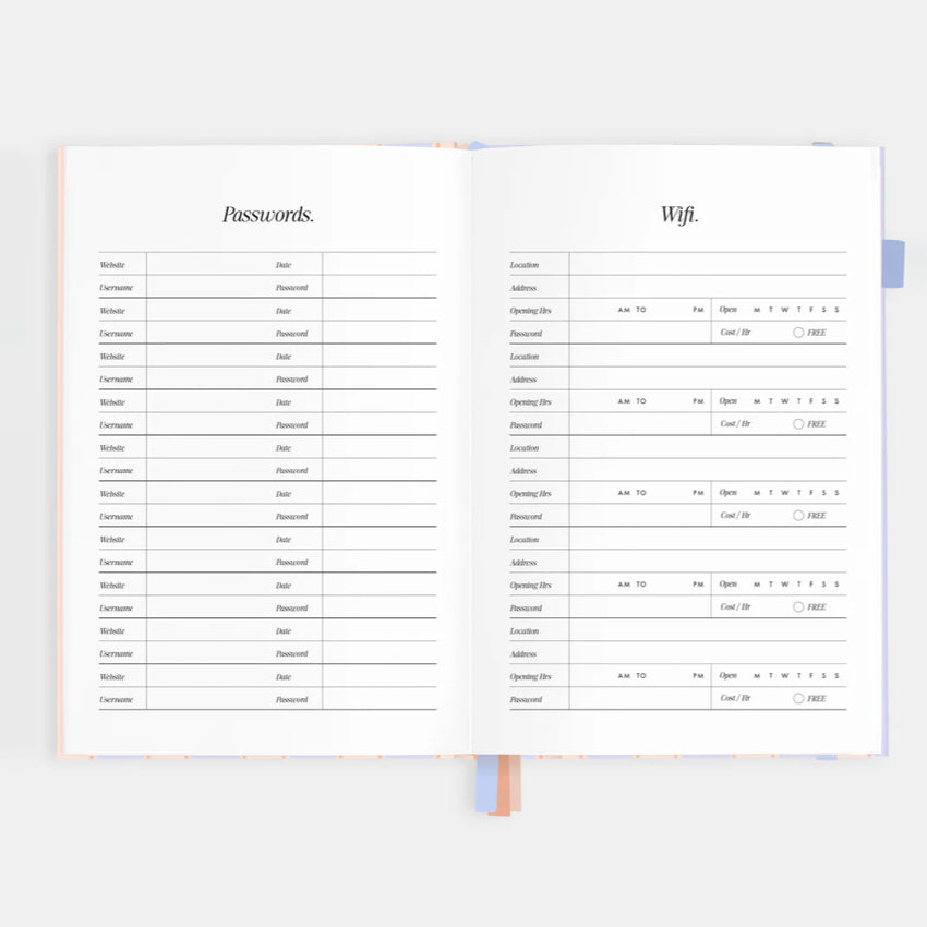 2026 A5 Academic Vertical Planner | Powder Stripe