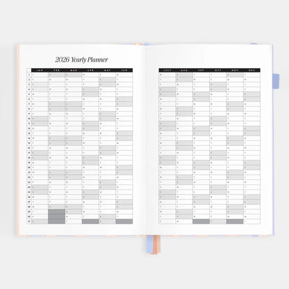 2026 A5 Academic Vertical Planner | Powder Stripe