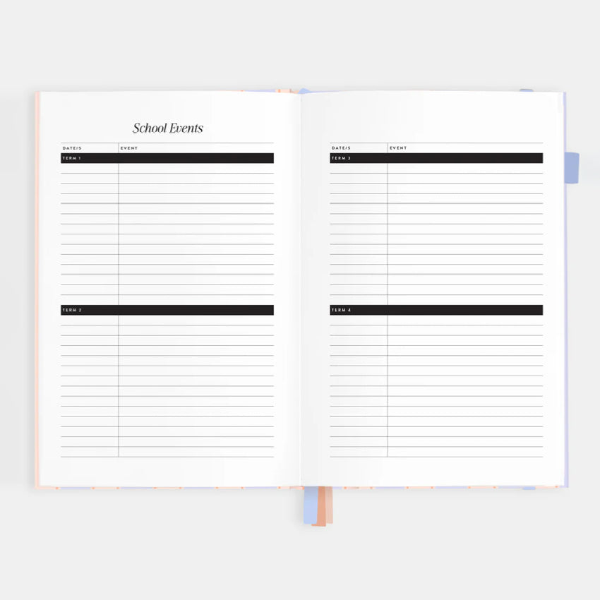 2026 A5 Academic Vertical Planner | Powder Stripe
