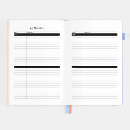 2026 A5 Academic Vertical Planner | Powder Stripe