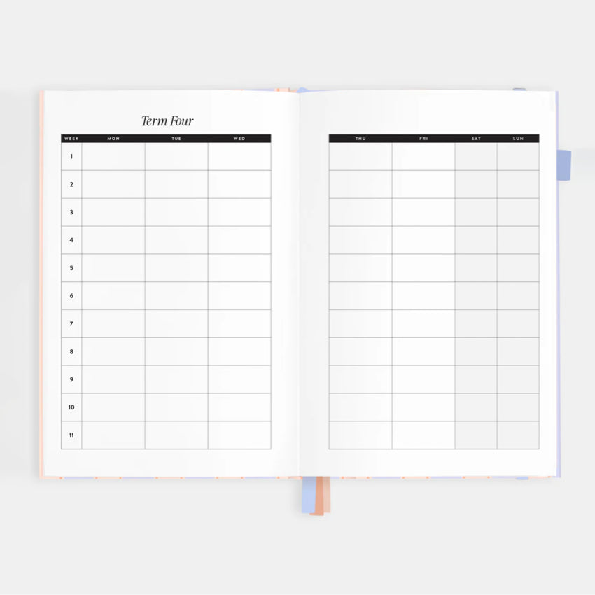 2026 A5 Academic Vertical Planner | Powder Stripe