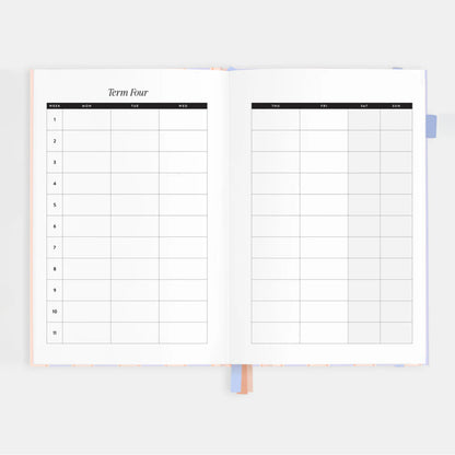 2026 A5 Academic Vertical Planner | Powder Stripe