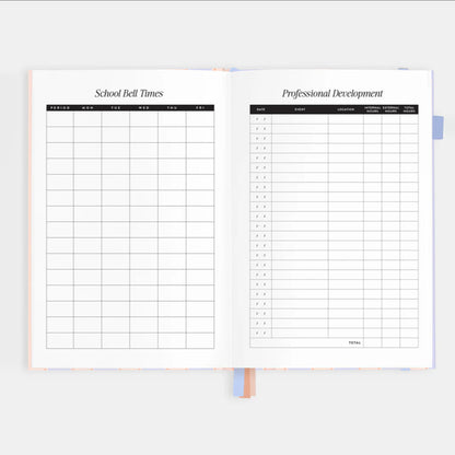 2026 A5 Academic Vertical Planner | Powder Stripe