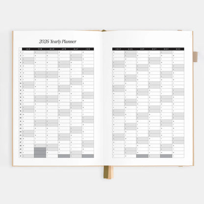 2026 A5 Horizontal Planner | Taupe