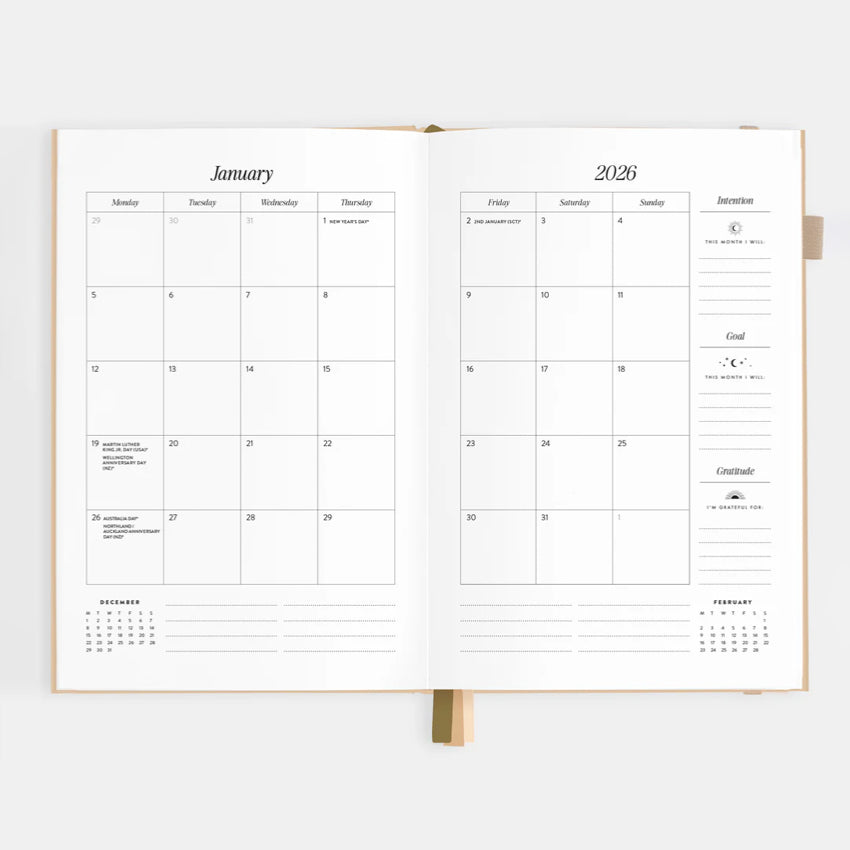 2026 A5 Horizontal Planner | Taupe