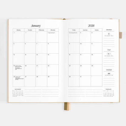2026 A5 Horizontal Planner | Taupe