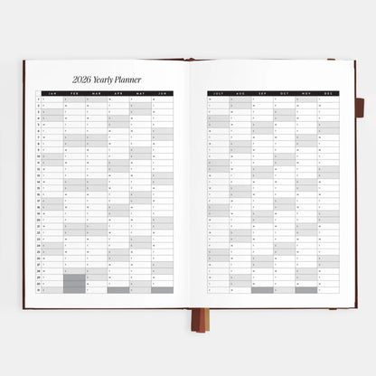 2026 A5 Vertical Planner | Chocolate