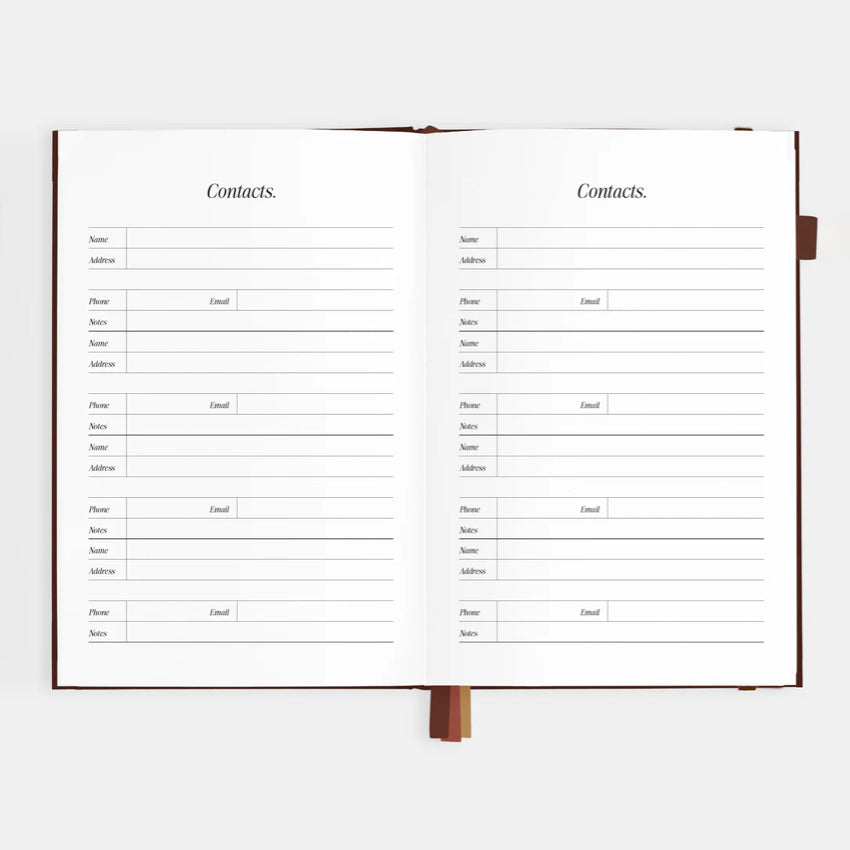 2026 A5 Vertical Planner | Chocolate
