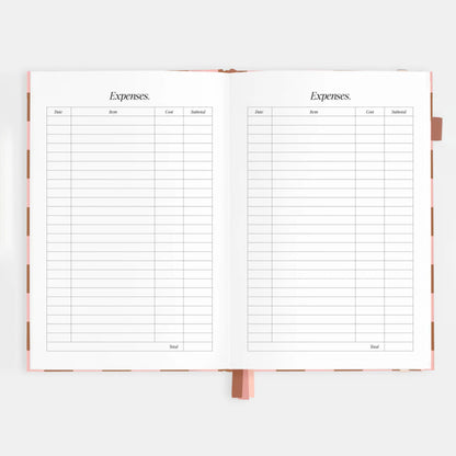 2026 A5 Vertical Planner | Rose Check