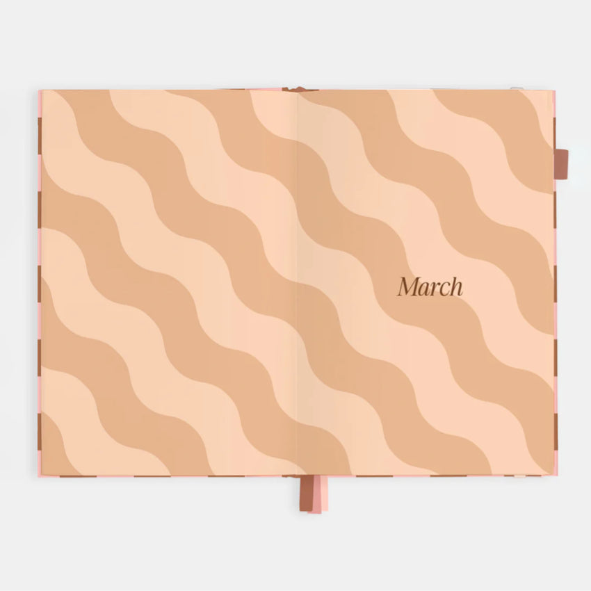 2026 A5 Vertical Planner | Rose Check