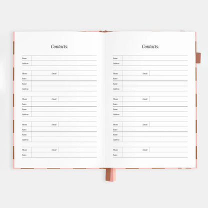 2026 A5 Vertical Planner | Rose Check