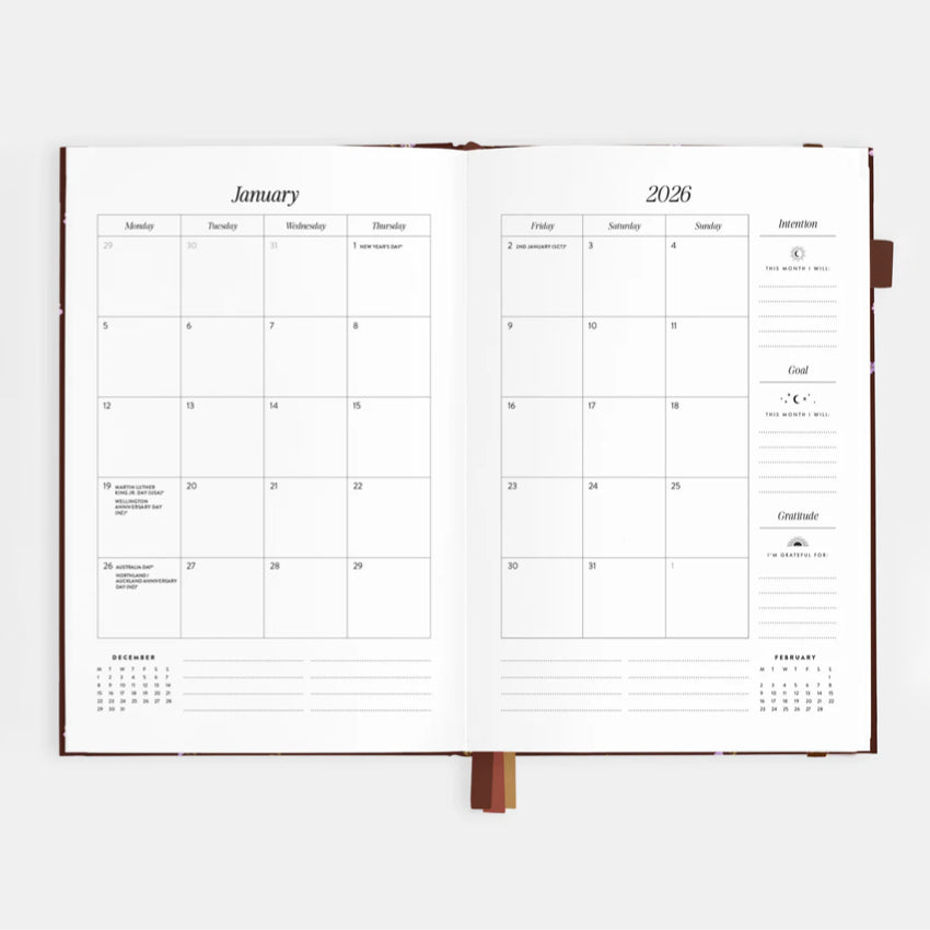 2026 A5 Vertical Planner | Wisteria