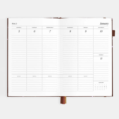 2026 A4 Academic Vertical Planner | Raspberry