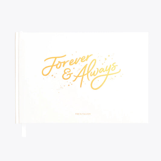 Forever & Always Prompted Wedding Guest Book