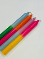 Half & Half Coloured Candle 24cm