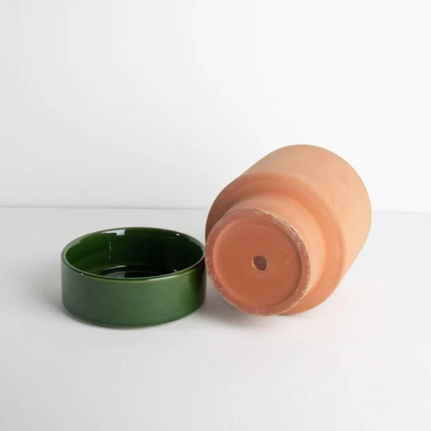 Grace Planter Medium | Rose Terracotta + Olive