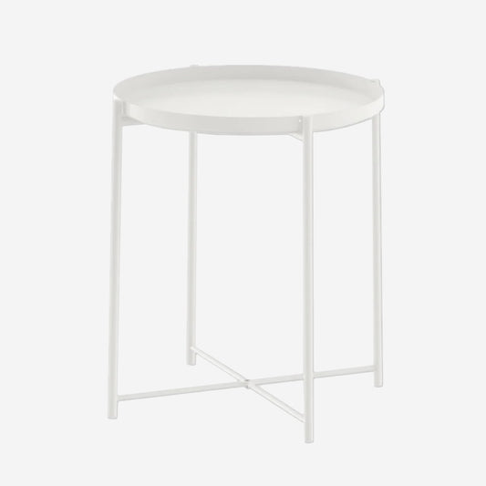 Metal Tray Table | White