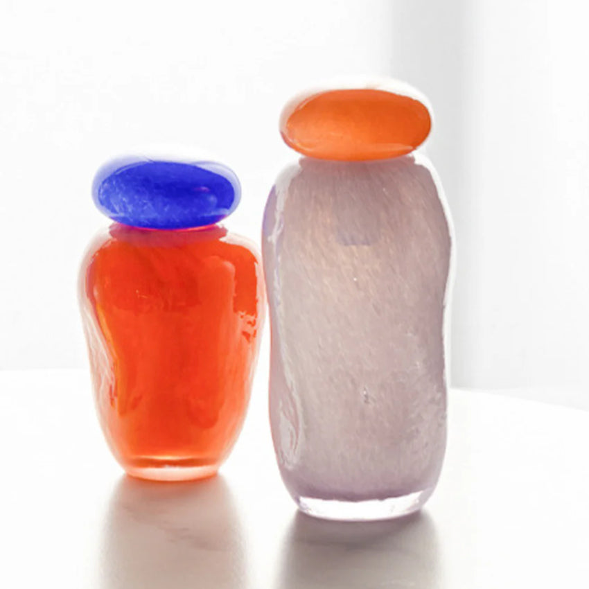 The Medium and Large Garcia Ruby Glass Jar