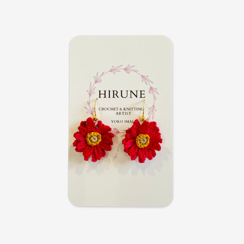 Gerbera Crocheted Earrings