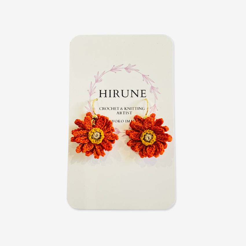 Gerbera Crocheted Earrings