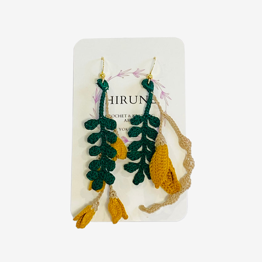 Kowhai Crocheted Earrings