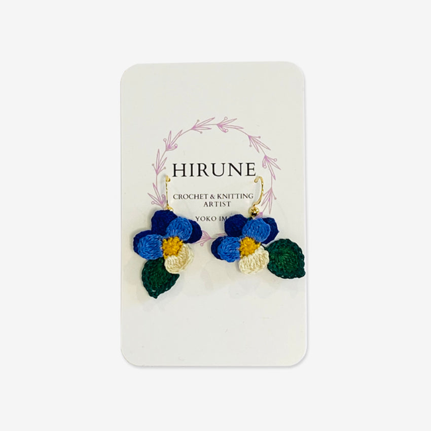 Crocheted Earrings | Pansy