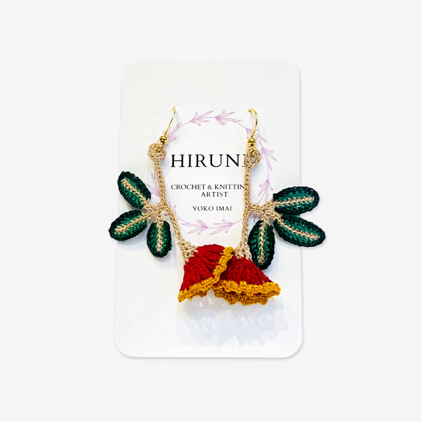 Crocheted Earrings | Pohutukawa