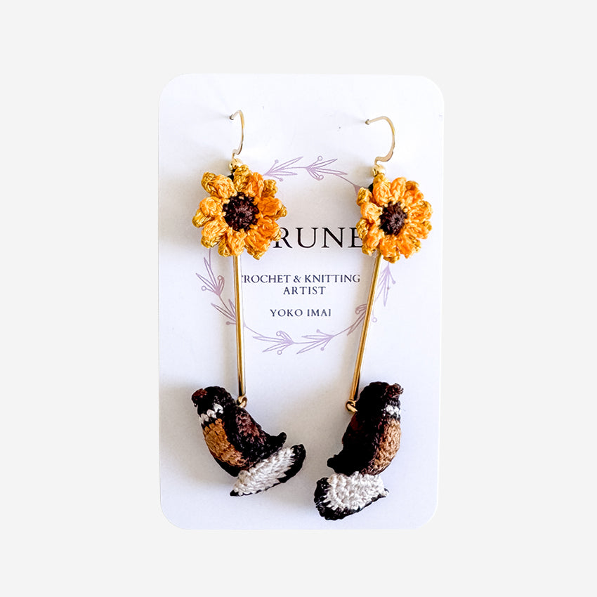 NZ Bird Crocheted Earrings