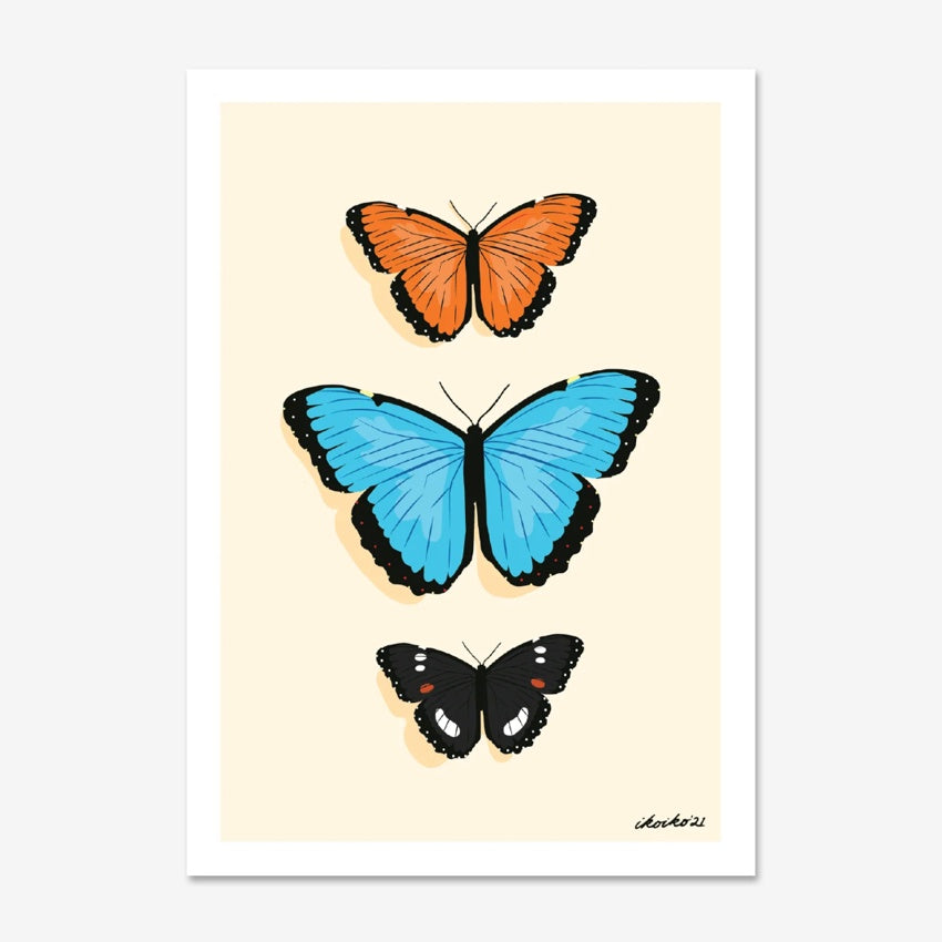 The Iko Iko Butterfly Chart Art Print