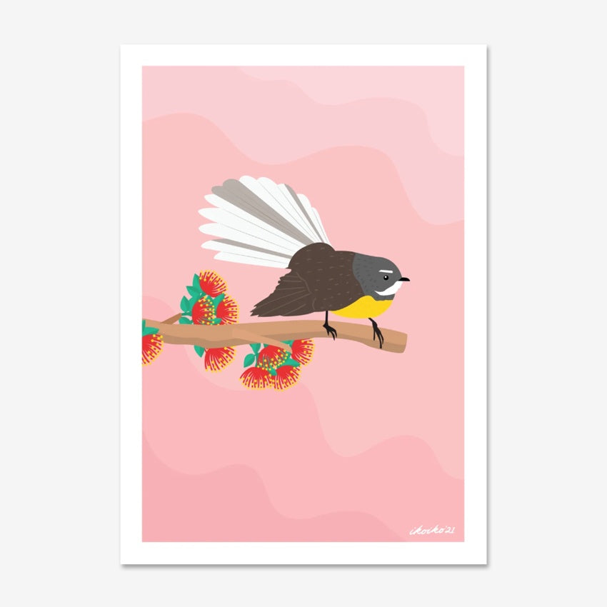 The Iko Iko NZ Birds Piwakawaka Art Print