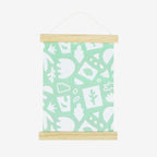 The Iko Iko Wooden Poster Hanger Kit with a poster in it