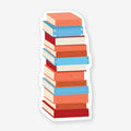 Iko Iko Stack of Books Cut-Out Bookmark on a blank background