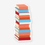 Iko Iko Stack of Books Cut-Out Bookmark on a blank background