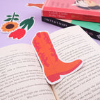 Iko Iko Cowboy Boot Cut-Out Bookmark in a book