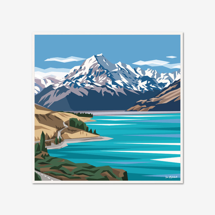 Mt Cook, Lake Pukaki 2 | Box Frame