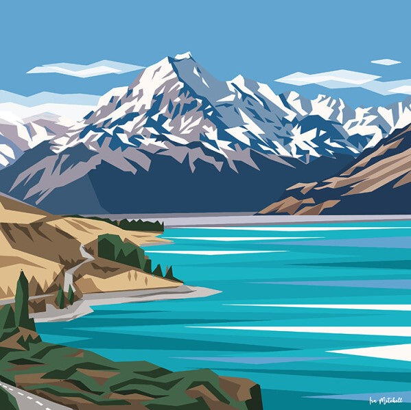 Mt Cook, Lake Pukaki 2 | Box Frame