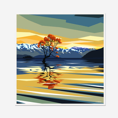 Wanaka Tree Sunset | Box Framed