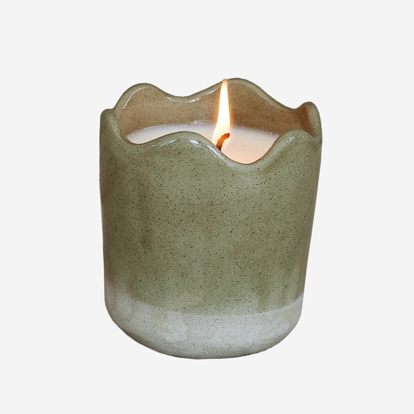 Ceramic Wavy Candle